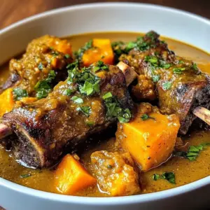 Coconut Cream Lamb Shanks with Sweet Potatoes & Coriander