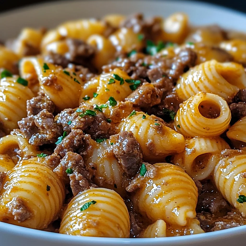 Creamy Beef and Shells