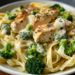Creamy Chicken Alfredo with Broccoli & Fettuccine