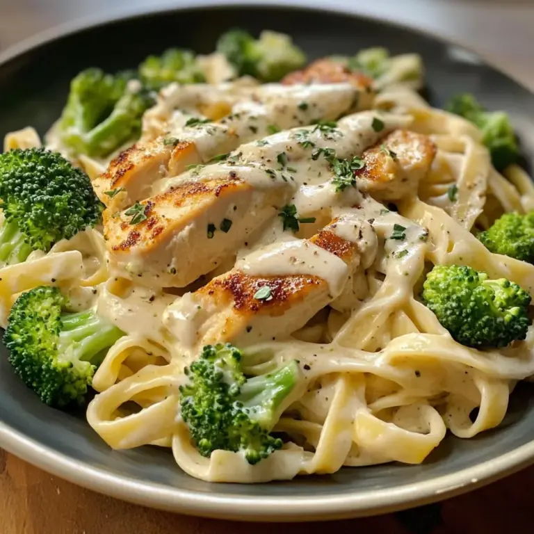 Creamy Chicken & Broccoli Fettuccine Alfredo