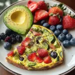 Garden Frittata Plate with Avocado Toast & Fresh Berries