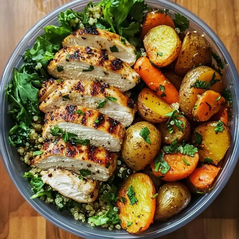 Grilled Chicken Power Bowl with Quinoa & Roasted Veggies