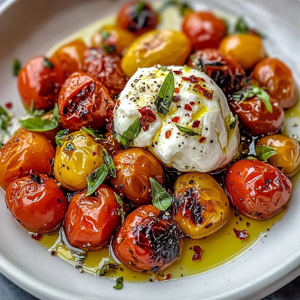 Juicy Roasted Tomatoes with Burrata