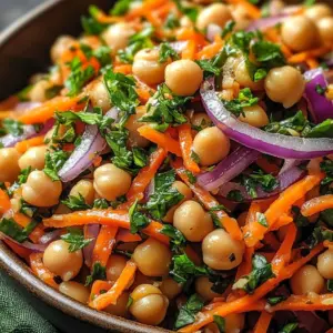 Moroccan Carrot and Chickpea Salad