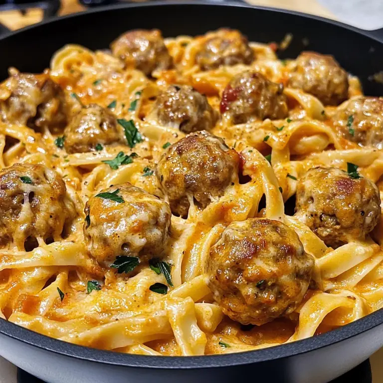 One-Pot Creamy Cajun Meatball Pasta: Easy & Flavorful Recipe