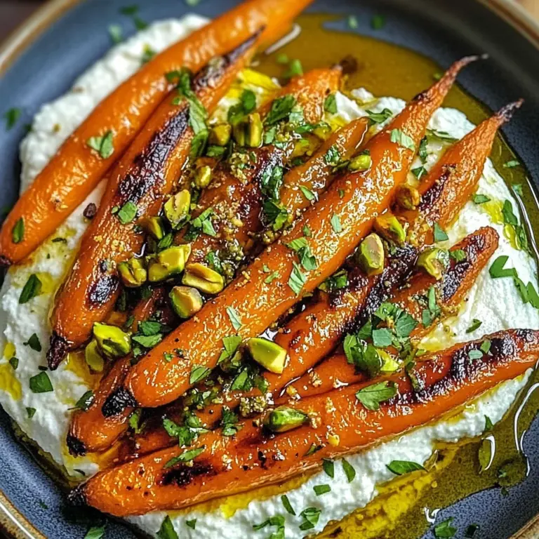 Roasted Carrots with Whipped Ricotta and Hot Honey