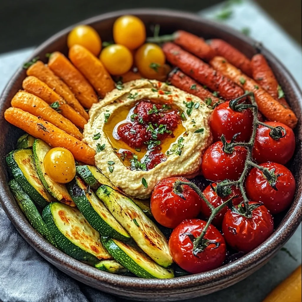 Roasted Veggie and Hummus Bowl