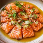 Salmon Crudo with Citrus Soy Dressing