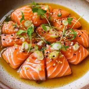 Salmon Crudo with Citrus Soy Dressing