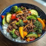 Savory Ground Beef & Veggie Stir-Fry Bowl
