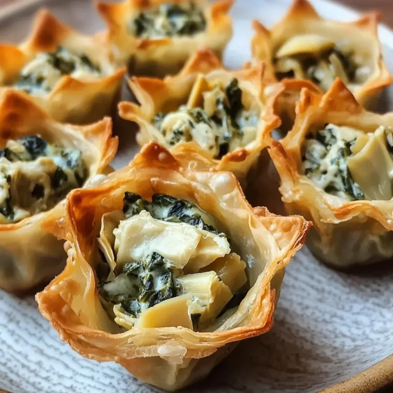 Spinach and Artichoke Wonton Cups