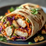 Thai Chicken Wrap with Crunchy Asian Slaw