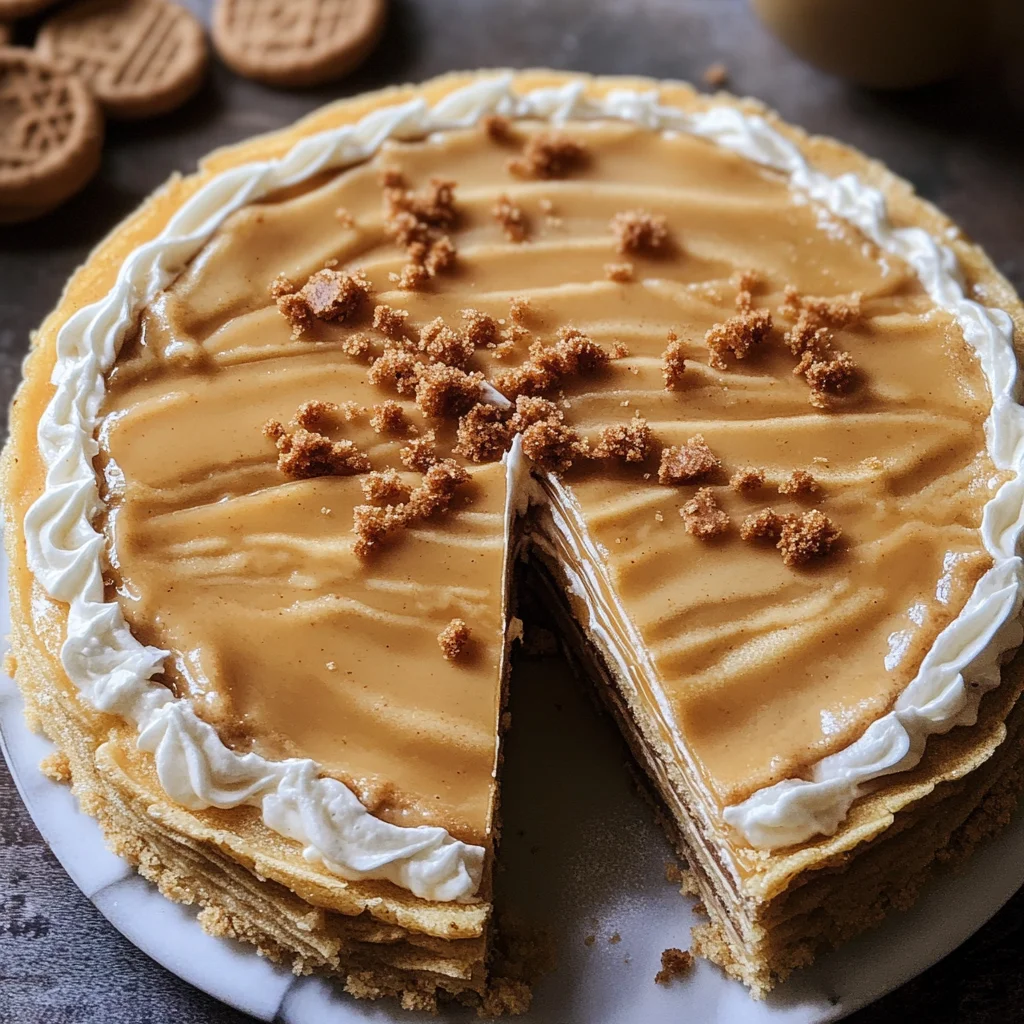 Vanilla & Speculoos Crêpe Cake