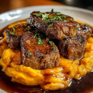 Apple Cider beef with Mashed Sweet Potatoes Recipe