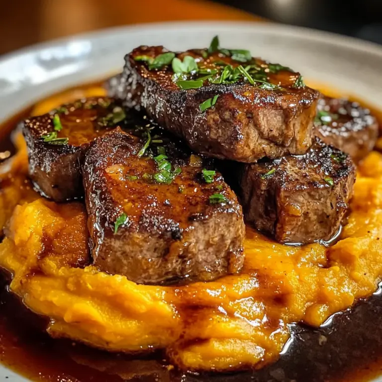 Apple Cider beef with Mashed Sweet Potatoes Recipe