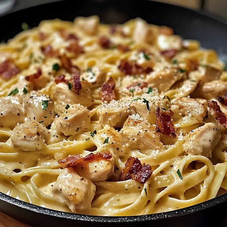 Creamy Skillet Chicken Carbonara with Bacon