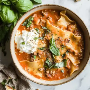 Easy Creamy Lasagna Soup