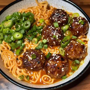 General Tso’s Meatball Ramen