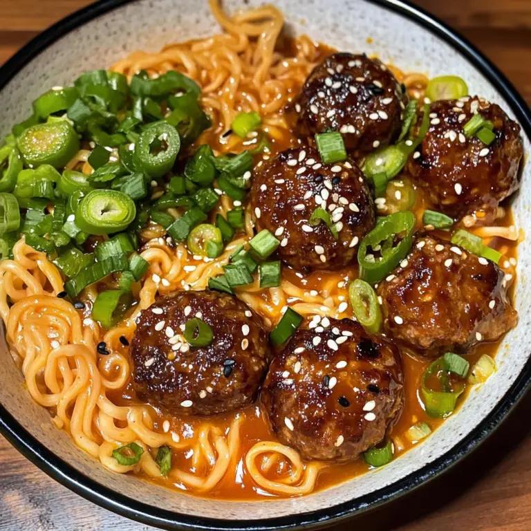 General Tso’s Meatball Ramen