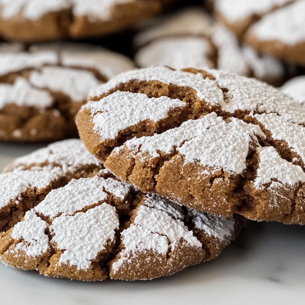 Gingerbread Crinkle Cookies Recipe