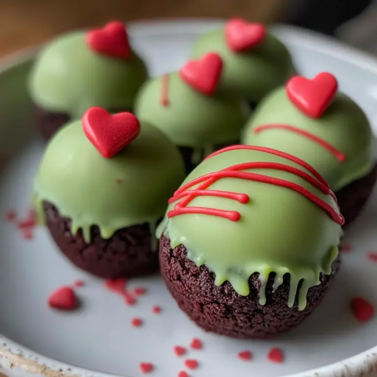 Grinch Oreo Balls with Red Velvet Oreos