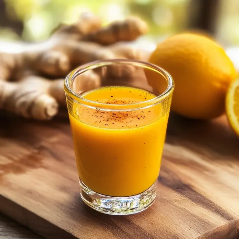 Homemade Ginger and Turmeric Immunity Shots