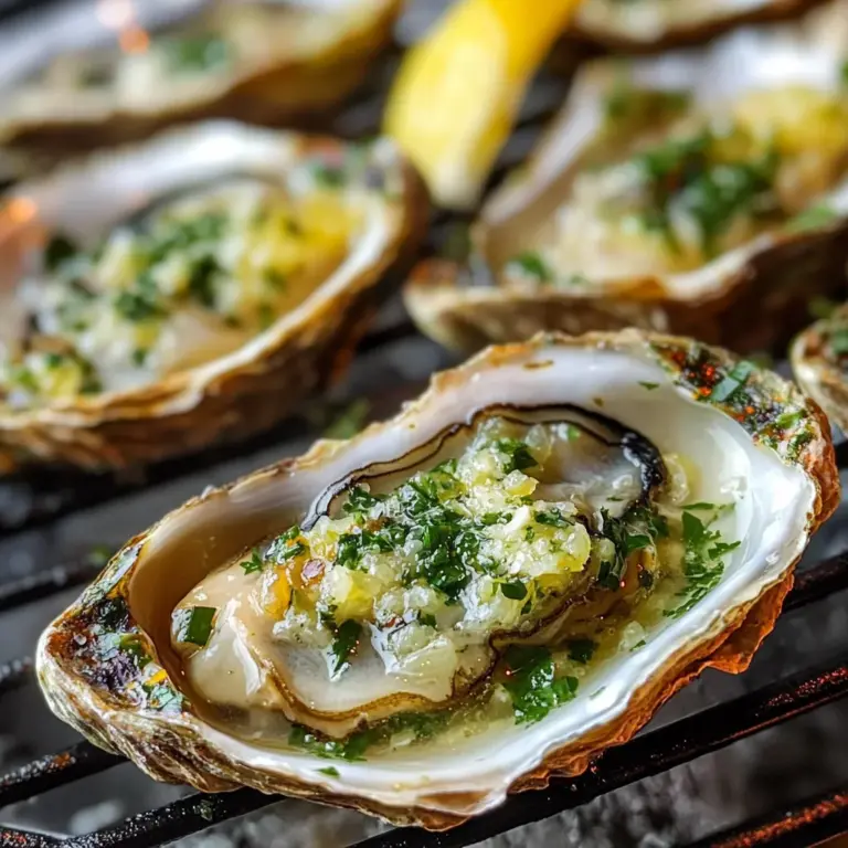 Lemon Butter Grilled Oysters