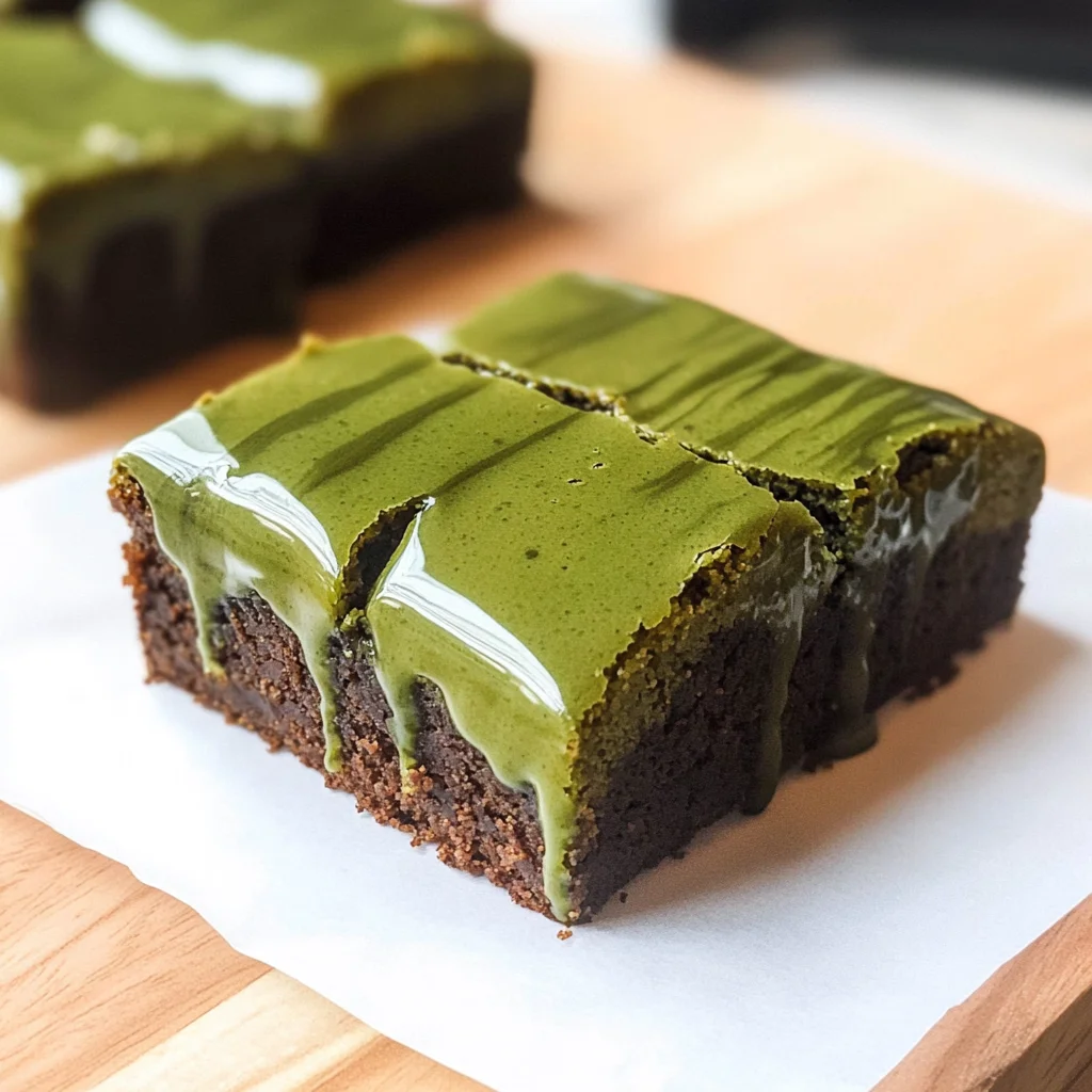 Matcha Mochi Brownies