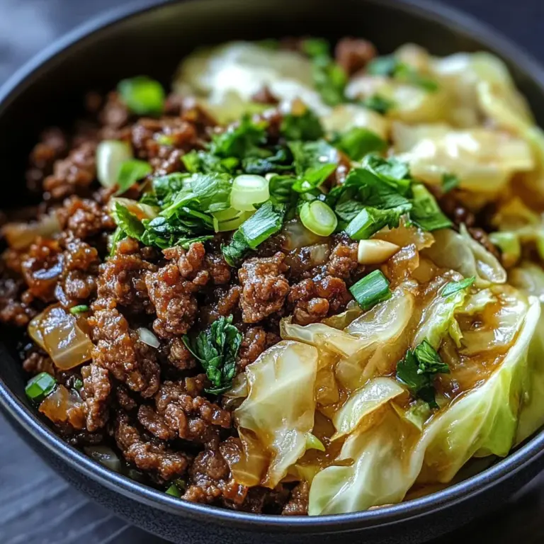 Mongolian Beef and Cabbage Bowl