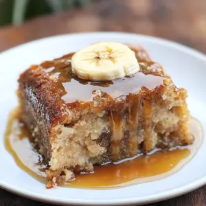 Sticky Banana Bread Pudding Cake