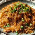 Stir Fried Vermicelli with beef (Ma Yi Shang Shu, 蚂蚁上树)