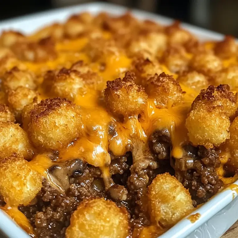 Tater Tot Casserole with Ground Beef