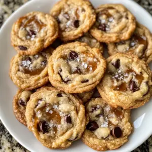 The Best Chewy Salted Caramel Chocolate Chip Cookies