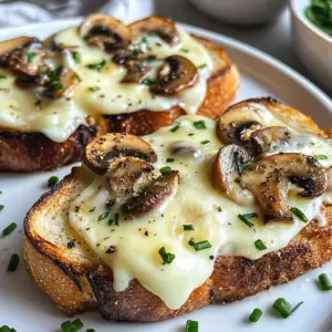 Toasts Cchicken hampignons Quatre Fromages