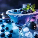 Blueberry Snow Martini Cocktail Recipe