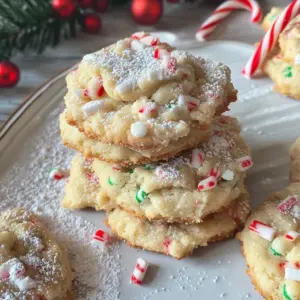 Candy Cane Whipped Shortbread Cookies | Easy and Delicious