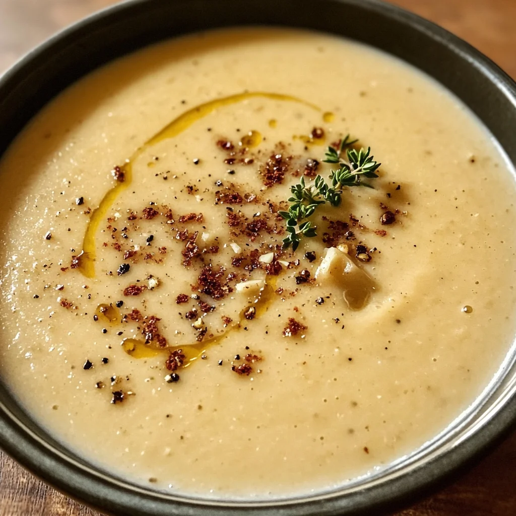 Caramelized Onion Roasted Garlic Bisque