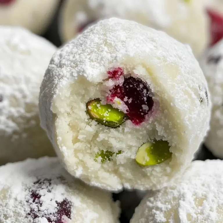 Cranberry Pistachio White Chocolate Truffles