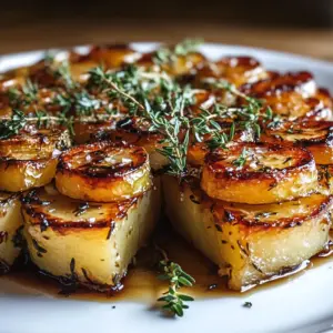 Crispy Balsamic Thyme Potato Torte Recipe Card