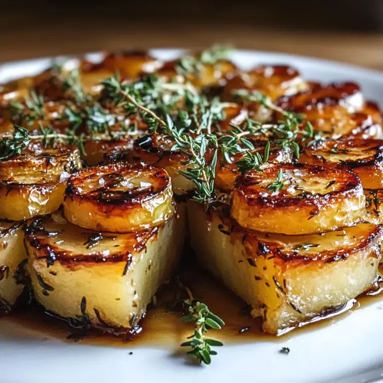 Crispy Balsamic Thyme Potato Torte Recipe Card