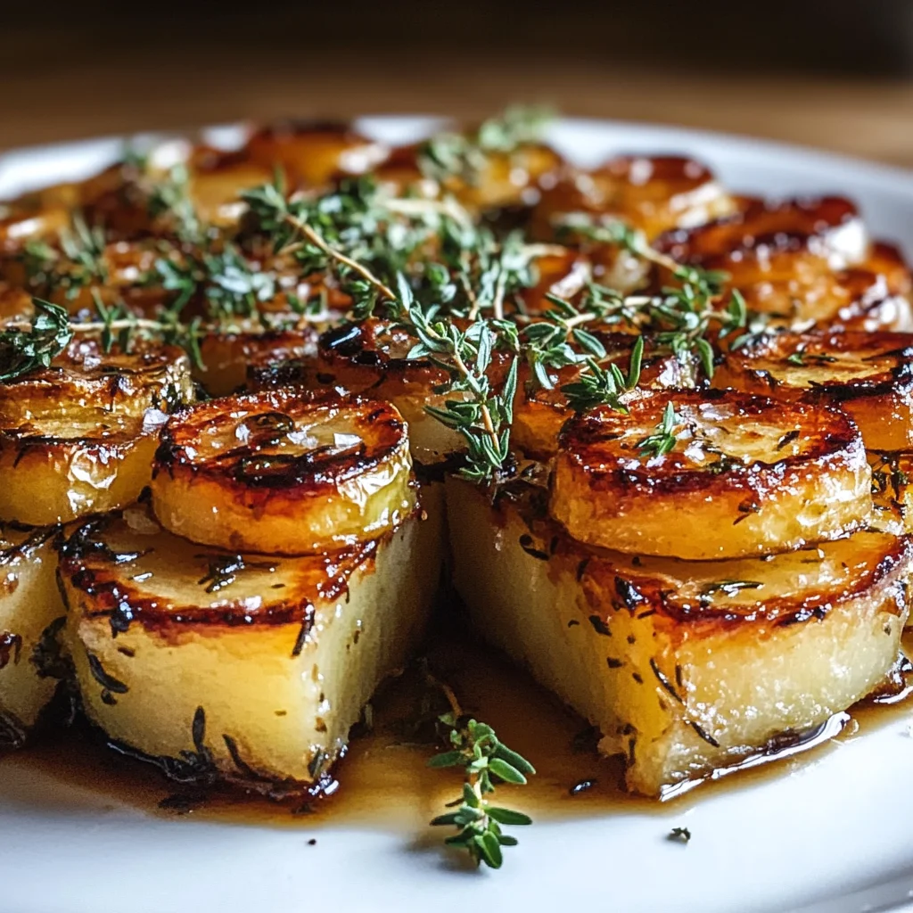 Crispy Balsamic Thyme Potato Torte Recipe Card