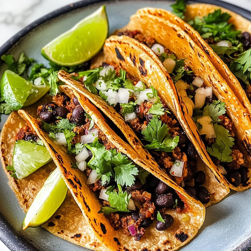 Crispy Sheet Pan Black Bean Tacos (Vegetarian)