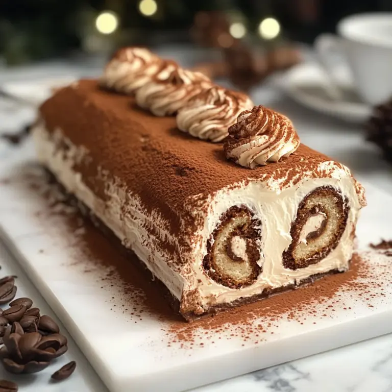 Gourmet Tiramisu Yule Log Cake