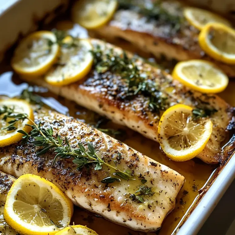 Mediterranean Herb and Lemon Baked Branzino