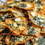 Mediterranean Spinach and Feta Cheese Crisps