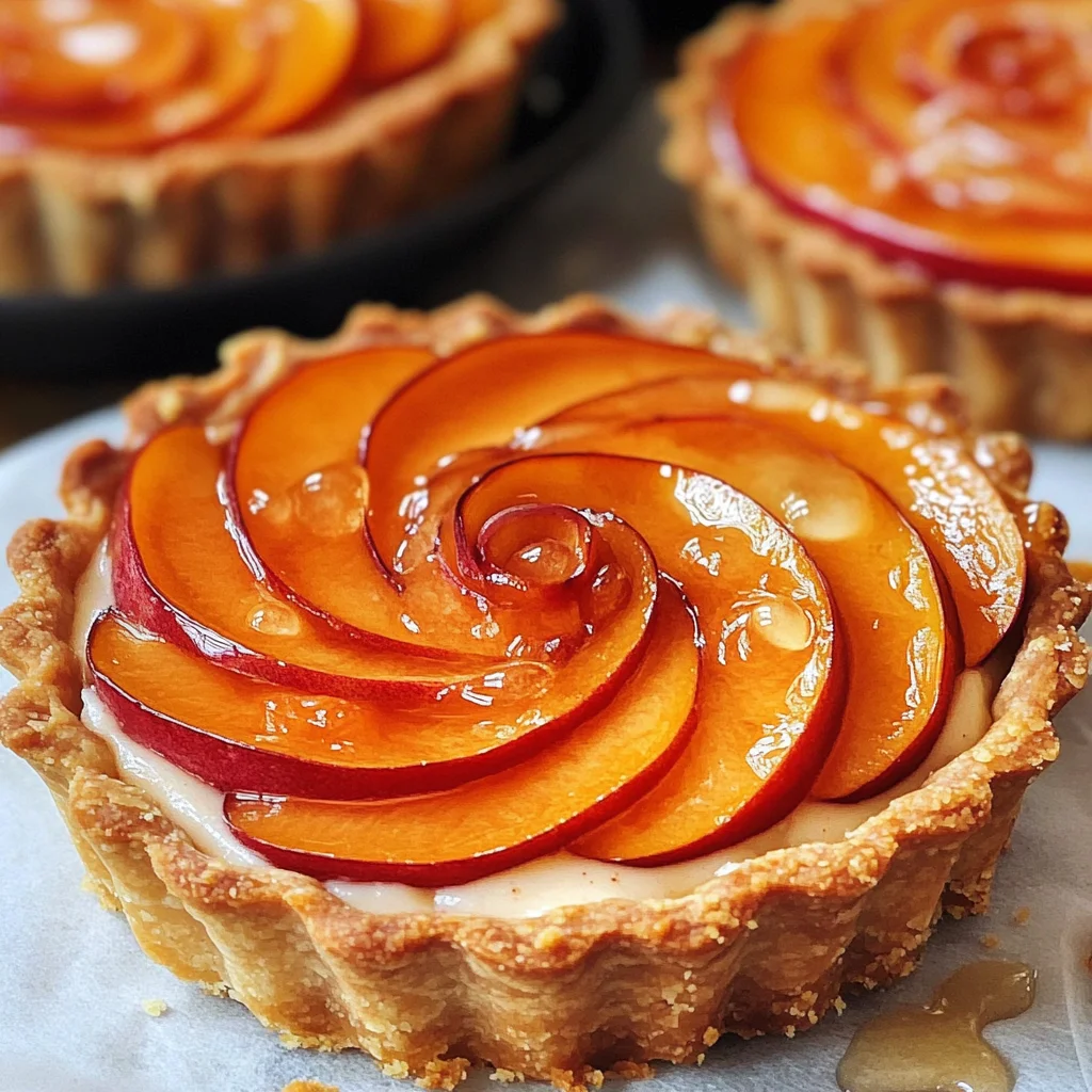 Persimmon Almond Rosette Tarts