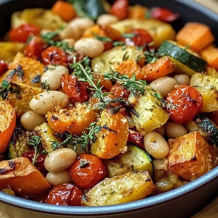 Rustic Roasted Vegetable Bake with Cannellini Beans