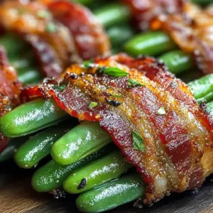 Turkey Bacon-Wrapped Green Bean Bundles recipe