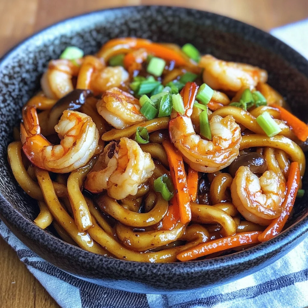 Yaki Udon with Shrimp