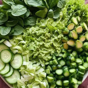 Big Green Salad With Green Dressing
